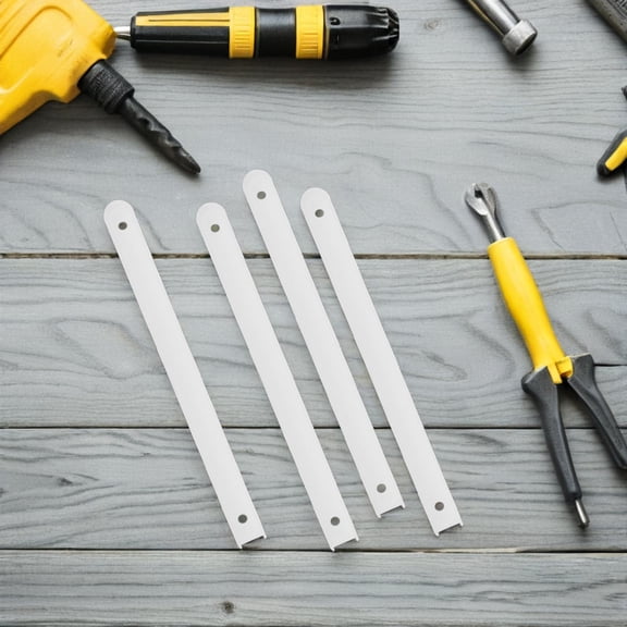 HOOWIFFY 3Sets Easy Install White Plastic Drawer Guide Rails for Dresser and Cabinet Drawers