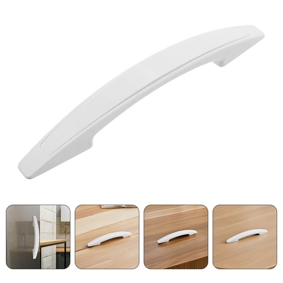HOOWIFFY White Plastic Freezer Door Handle Replacement, Easy Installation, and Compatible with Most Freezer Models