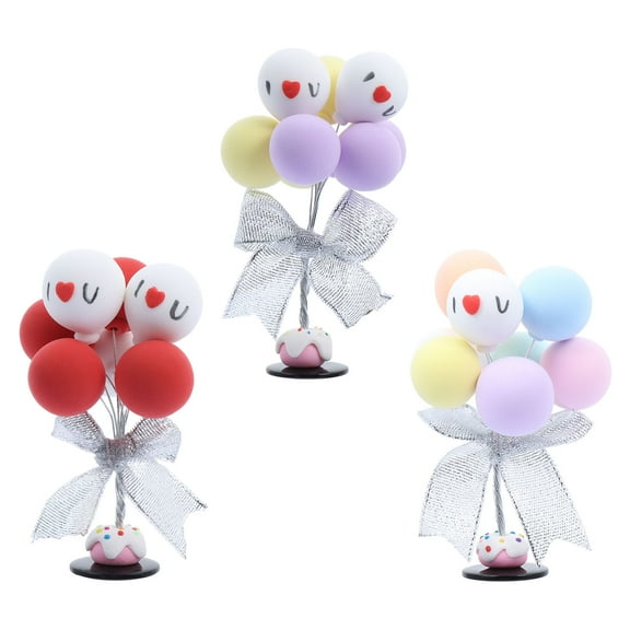 HOOWIFFY Soft Clay Balloons in Pastel Colors 3pcs Set for Wedding Party Decoration and Home Decor