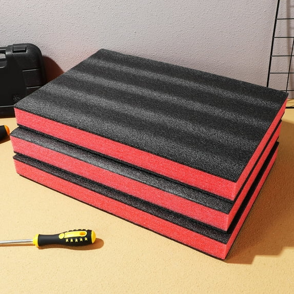 HOOWIFFY 3Pcs Tool Box Foam Inserts High Density Epe Foam Liners for Packaging and Storage
