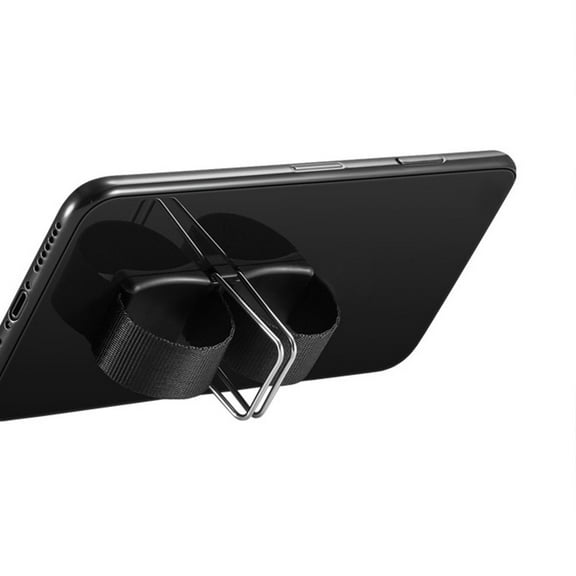 HOOWIFFY Phone Support Practical Black ABS and Steel Strap for Home and Office Use