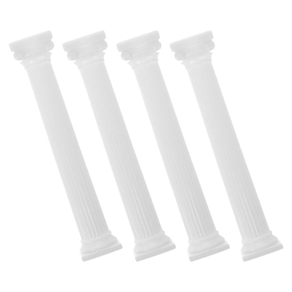 HOOWIFFY 4-Pack Plastic Dowels for Cake Decoration, Sturdy Roman Pillar Stand Supports, Baking Supplies