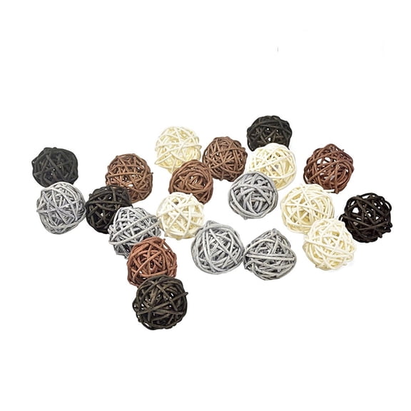 HOOWIFFY 40 Pcs Vine Ball Pendant Decorative Balls For Home Decor Round Shape DIY Design