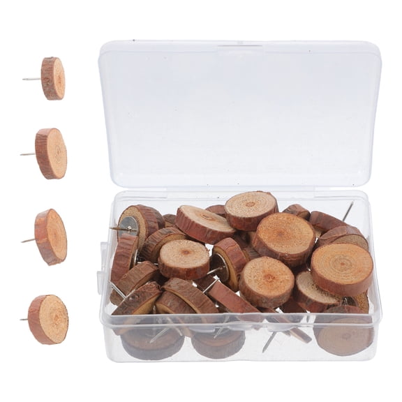 HOOWIFFY 40 Pcs Small Round Thumb Tacks Marking Pins for Cork Boards and Office Use