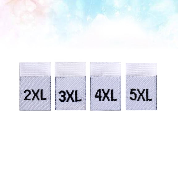 HOOWIFFY 400Pcs Clothes Size Labels White Folded Lightweight Durable Material Easy to Iron for Apparel