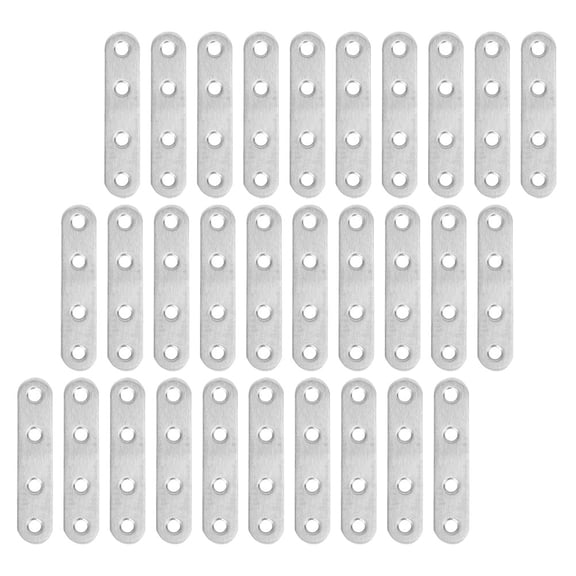 HOOWIFFY Durable Stainless Steel Straight Flat Brackets for High Loadbearing Capacity 40Pcs