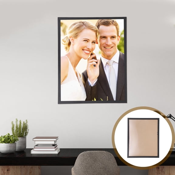 HOOWIFFY 40x50 Black Photo Frame with Elegant Texture for Bedroom and Office Decoration