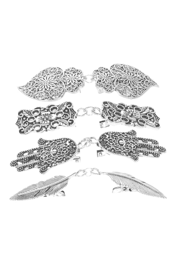 4PCS Sweater Clips Set Zinc Alloy Elegant Design for Women Privacy and Stylish Accessory