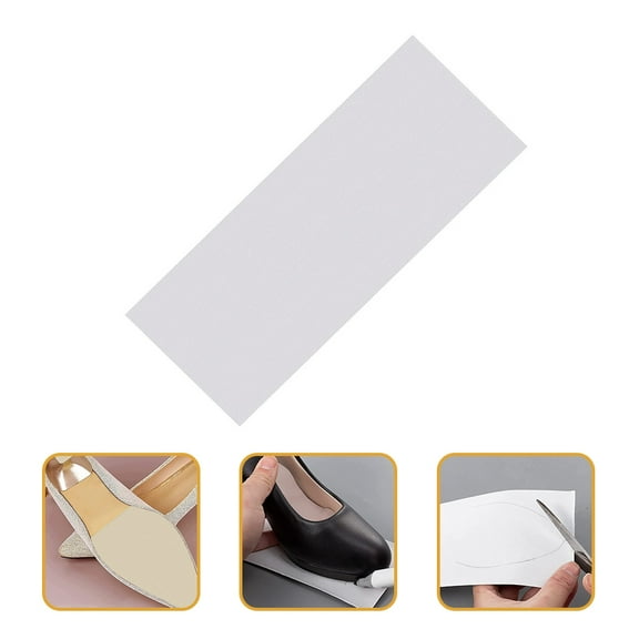 HOOWIFFY Shoe Bottom Grip Pads White 4Pcs 9.8x3.9x0.04In