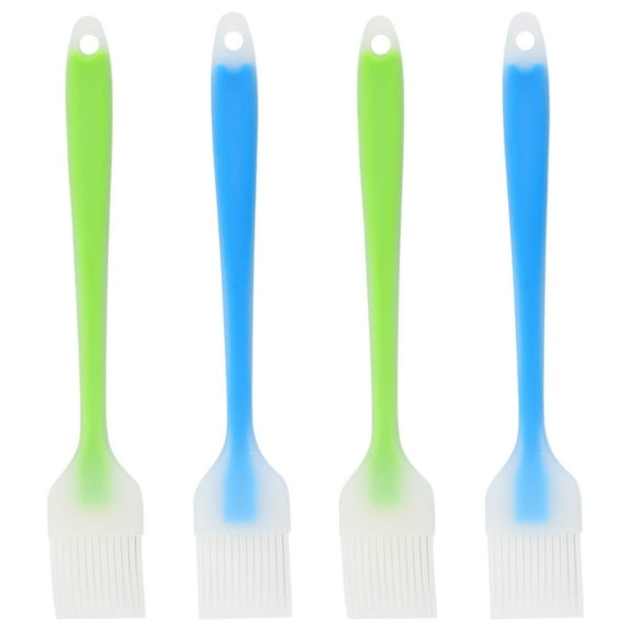 HOOWIFFY Silicone Grilling Brush, Assorted, Comfortable Grip for Baking and Barbecue, 4Pcs