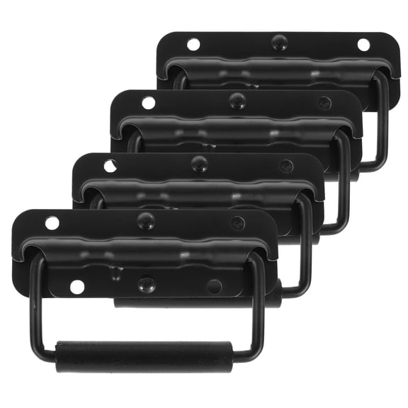 HOOWIFFY 4Pcs Durable Iron Spring Loaded Handles for Toolbox and Chest Pull