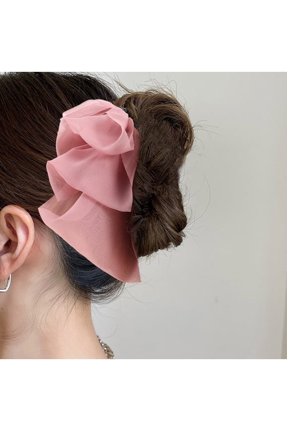 4Pcs Bows For Women Assorted Color French Design Bow Clips For Daily Styling Comfortable Wear Headwear
