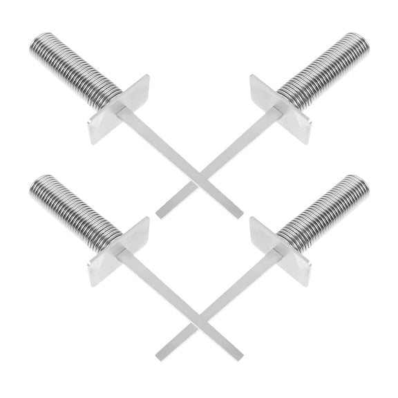HOOWIFFY 4-Pack Iron Football Flagpole Mounts with Spring Stake for Outdoor Yard and Garden Use