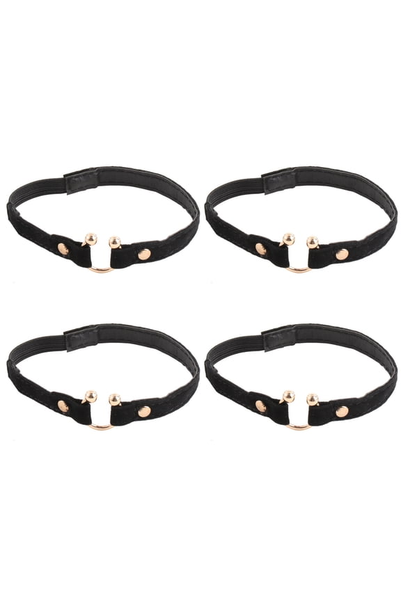 Set of 4 Black High Heel Shoe Straps, Stretchy Detachable Elastic Bands for Comfortable