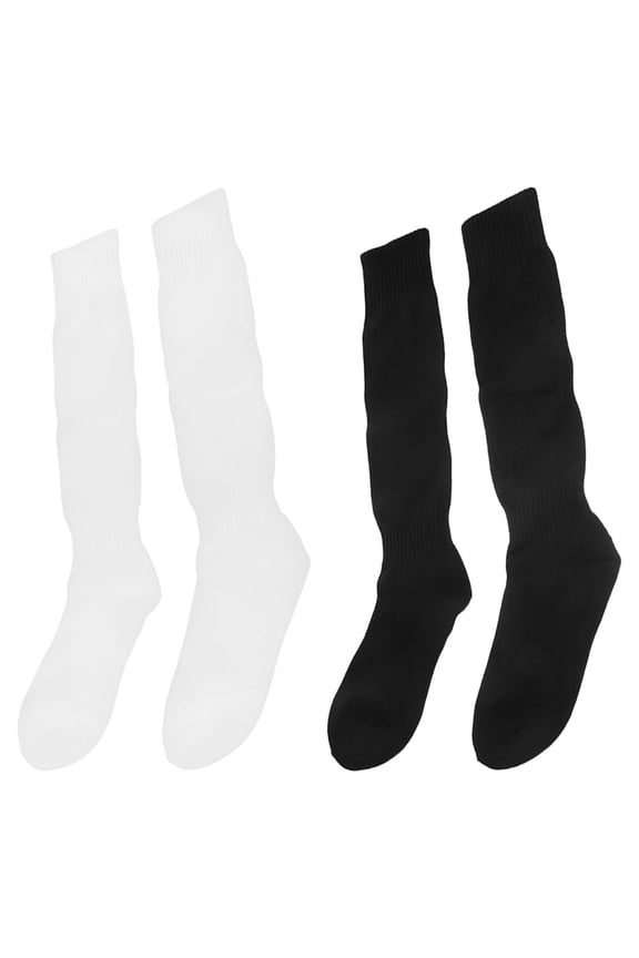 2 Pairs Soccer Socks Assorted Colors Breathable Football Stockings Comfortable for Outdoor Sports Activities