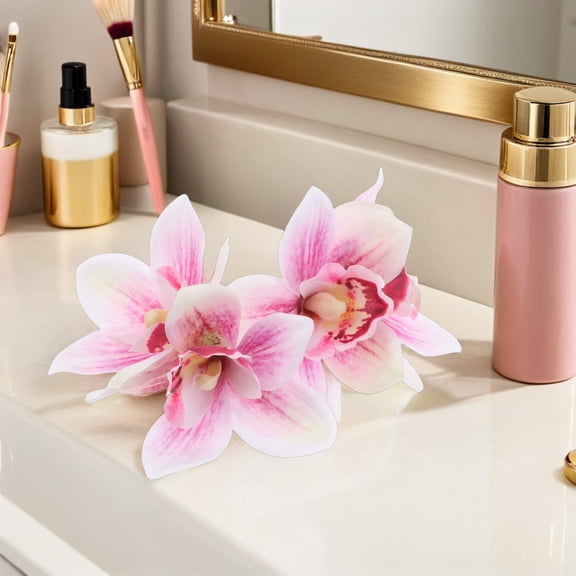 HOOWIFFY 4Pcs Bridal Hair Clips Artificial Orchid Flowers for Wedding Decorations