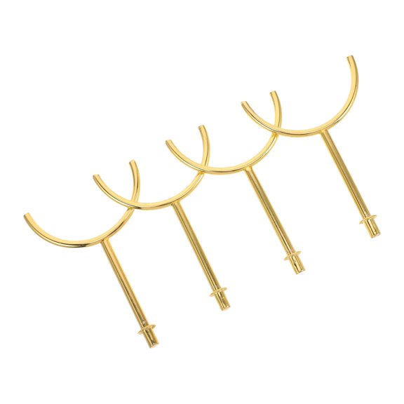 HOOWIFFY 4Pcs Golden Metal Support Bracket for Ship Models and Decorative Collectibles
