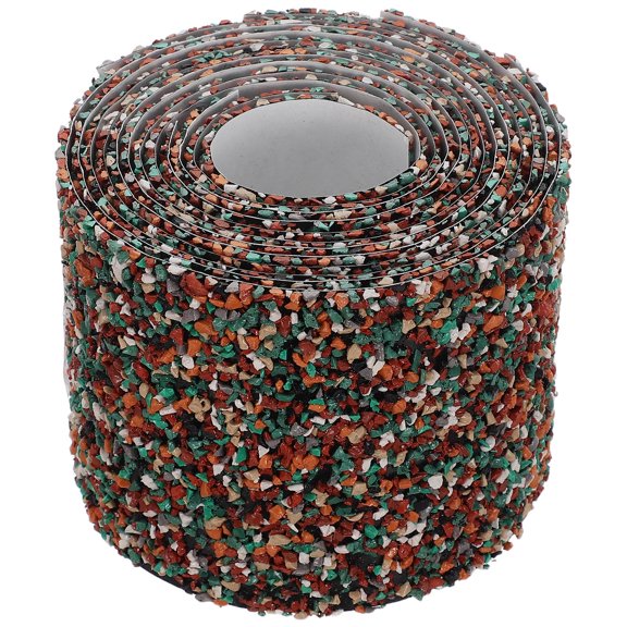 HOOWIFFY 4Pcs Non Slip Stair Edge Tape with Rubber Granules Easy Install Weatherproof Grip Strips for Steps
