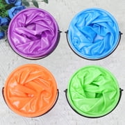 HOOWIFFY 4-Pack Foldable Brush Washing Buckets, Plastic Painting Tools for Indoor and Outdoor Use