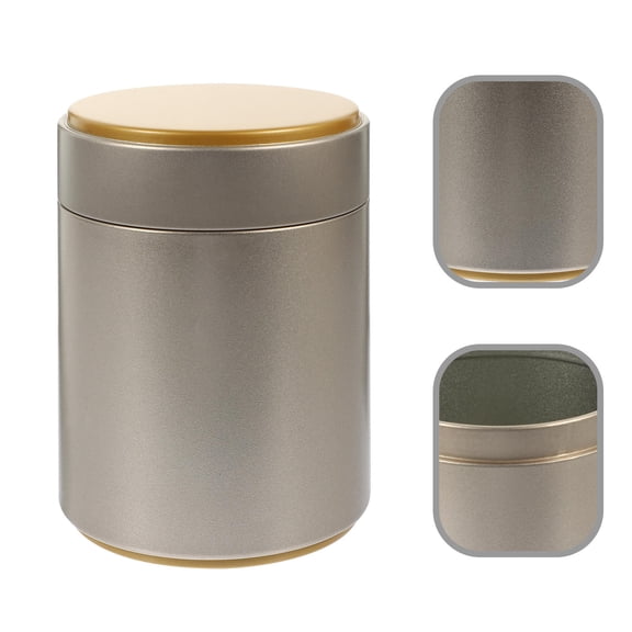 HOOWIFFY Stylish Golden Tea Tins, Multi-Function Kitchen Storage for Loose Tea, 4Pcs