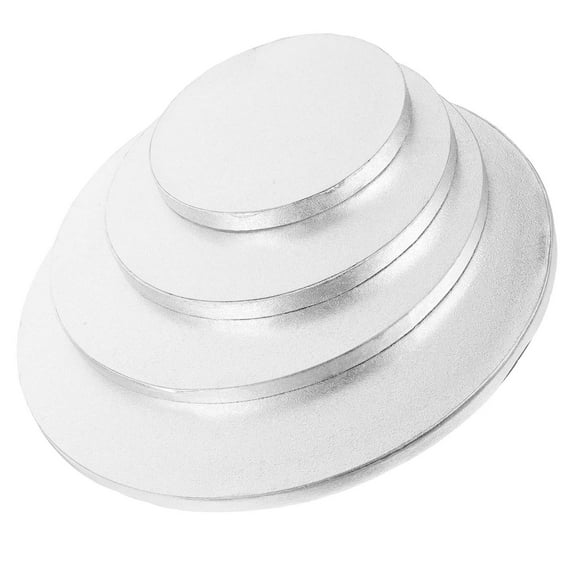 HOOWIFFY 4-Pack 10-Inch Round Cake Boards, Corrugated Paper Bases for Baking, Decorating, and Cake Display