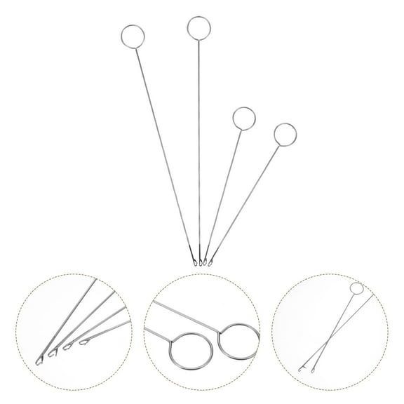 HOOWIFFY Metal Yarn Threading Tool Drawstring Threader for Sewing Home Use 4pcs Daily Craft Accessories