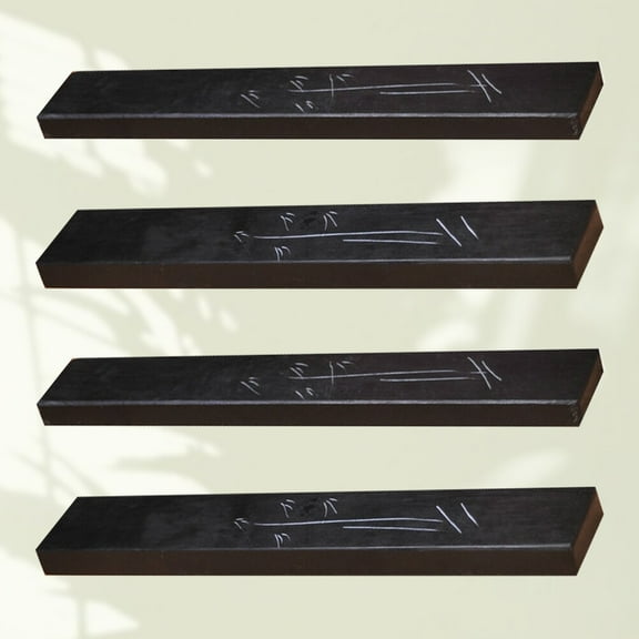 HOOWIFFY 4Pcs Elegant Black Marble Stone Paperweight with Natural Texture