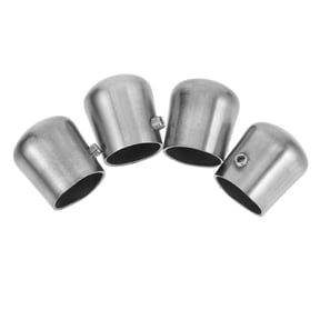 HOOWIFFY Stainless Steel Railing End Caps, 4-Pack Finish Hardware, Easy to Install for Decks and Stairs