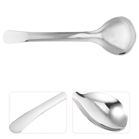 HOOWIFFY Serving Utensils Stainless Steel Kitchen Gadgets Silver 4Pcs