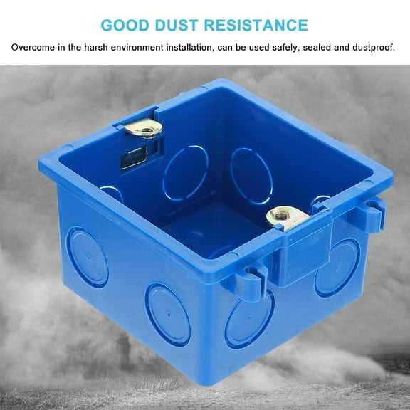 HOOWIFFY 4Pcs Waterproof Blue PVC Electrical Cable Connection Box Durable Junction Boxes for Outdoor Power Wiring