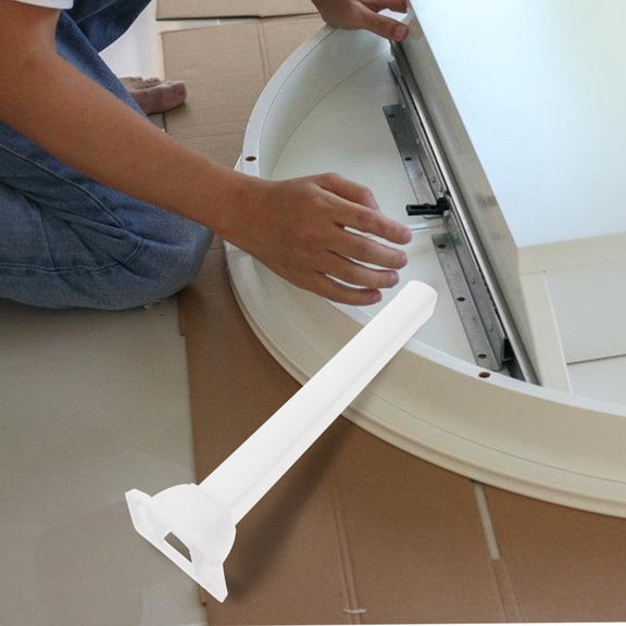 HOOWIFFY 4Pcs White Plastic Folding Table Leg Brackets Durable Sturdy Furniture Legs for Home Use