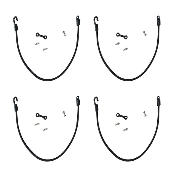 HOOWIFFY Secure Hold Boat Deck Mount Connectors with Bungee and Nylon 4Sets