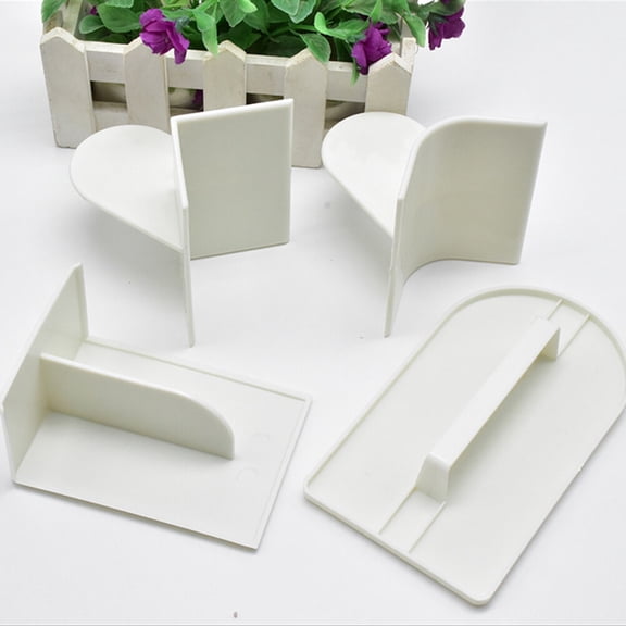 HOOWIFFY 4pcs Baking Accessory Plastic Icing Spatula for Cakes for Home Bakers in White