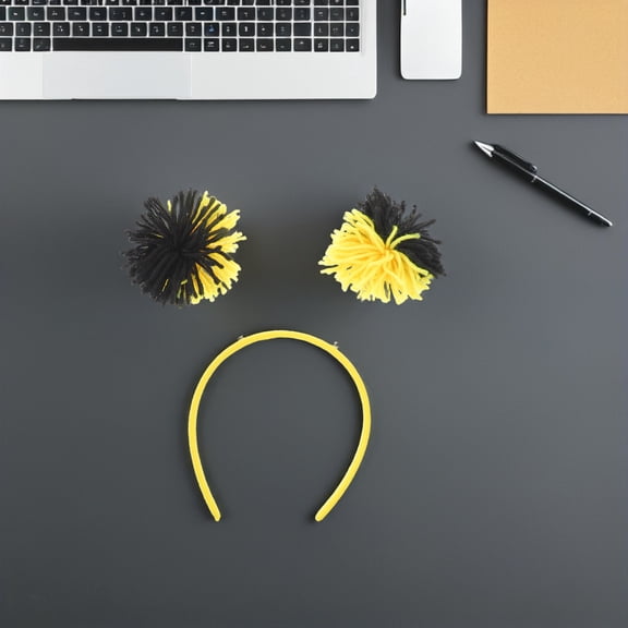 HOOWIFFY Comfortable Bee Themed Headband in Yellow for Fun Party Wear
