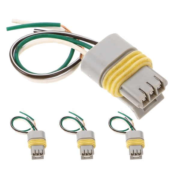 HOOWIFFY 4Pcs Ignition Coil Female Connector Plug with 3 Pin Copper Wire for Vehicles