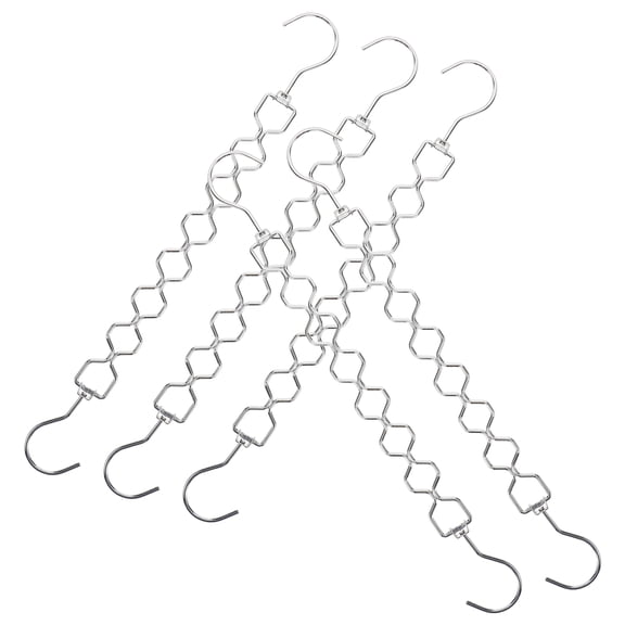 HOOWIFFY Space Saving Rotating Hangers Carbon Steel Silver for Home 5Pcs