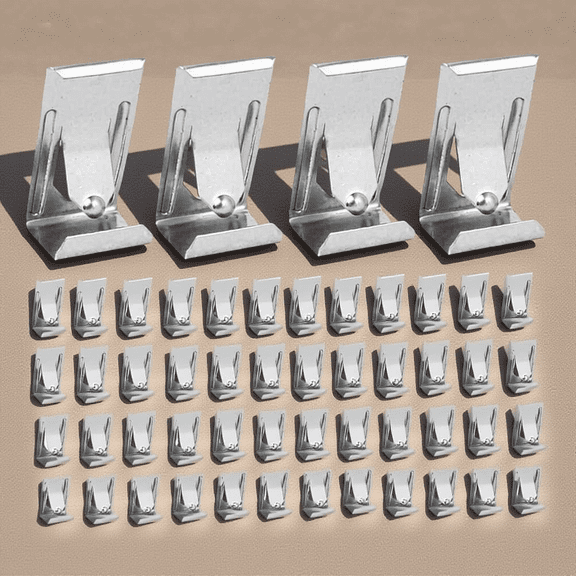 HOOWIFFY 50Pcs Metal Picture Frame Clip Spring Turn Hook for Canvas and Wooden Frames