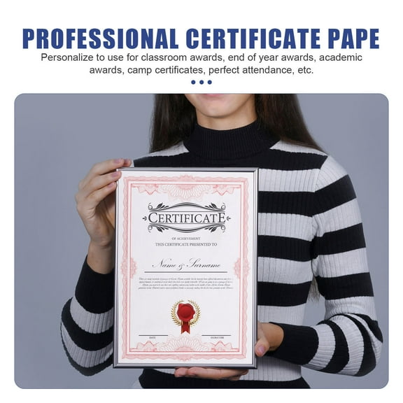 HOOWIFFY Diploma Certificate Paper High Grade Red 50 Sheets