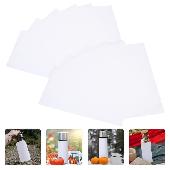 HOOWIFFY 50 Pcs White Sublimation Shrink Wrap Film for Cups, and Wash Proof, Perfect for Cup Decorating