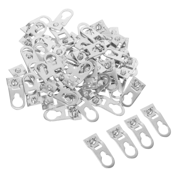 HOOWIFFY 50Pcs Aluminum Alloy Picture Frame Hangers For Hanging Securing Frames Mirrors Posters Home Decoration
