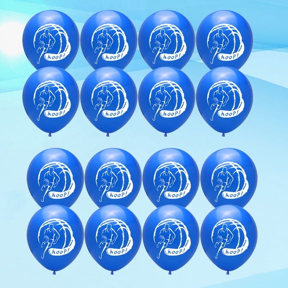 HOOWIFFY 50Pcs Blue Latex Basketball Balloon Party Decor Creative Design for Memorable Celebrations