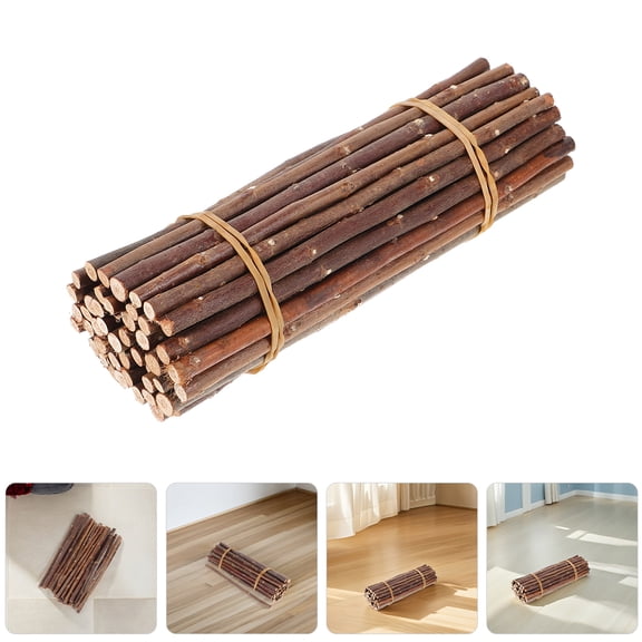 HOOWIFFY 50Pcs Natural Wood Craft Sticks Brown Driftwood Branches for Rustic Home Decoration