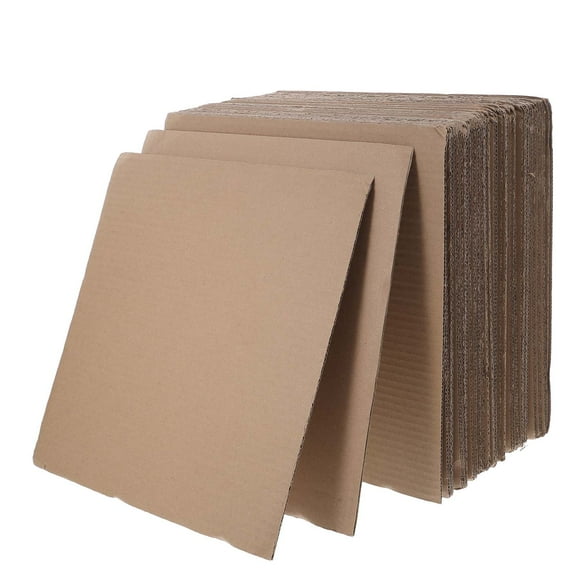 HOOWIFFY 50Pcs Light Yellow Cardboard Sheets for Small Business Packaging Dividers 11.79X11.79X0.10In