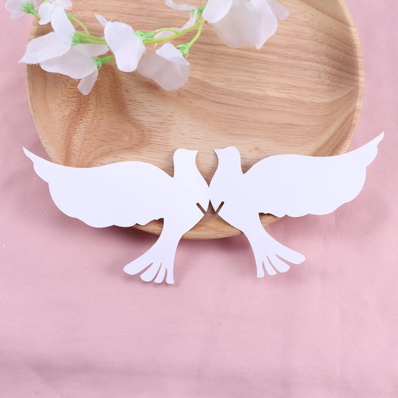 HOOWIFFY Place Cards for Table Setting Wine Glass Card White Paper 50Pcs
