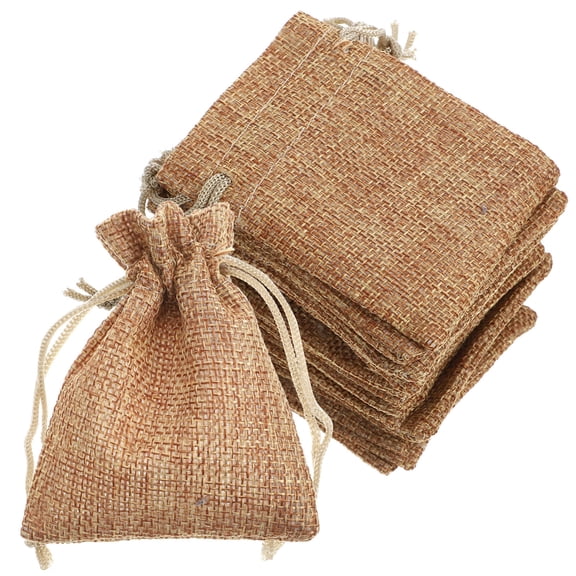HOOWIFFY 50Pcs Drawstring Jewelry Pouches Small Burlap Bags for Craft Storage and Presentation