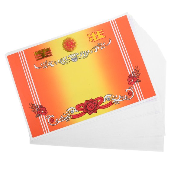 HOOWIFFY 50Pcs Student Recognition Certificates Plated Gold Foil Printed Paper for School Award Presentations