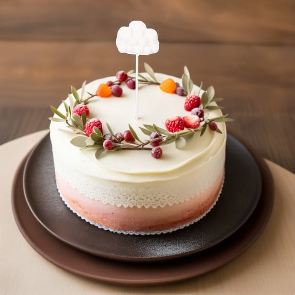 HOOWIFFY 50pcs White Cloud Cake Insert for Birthday Party Decorations