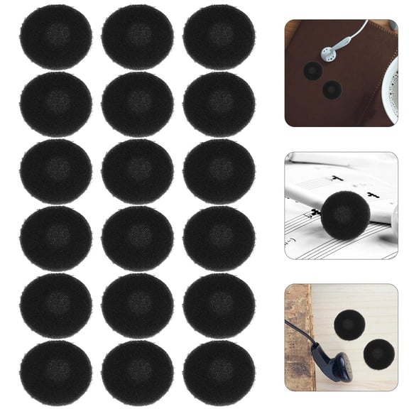 HOOWIFFY Black Earbud Covers Sponge Replacement Tips for Multiple Earphone Models, 50 Pieces Protective Accessories