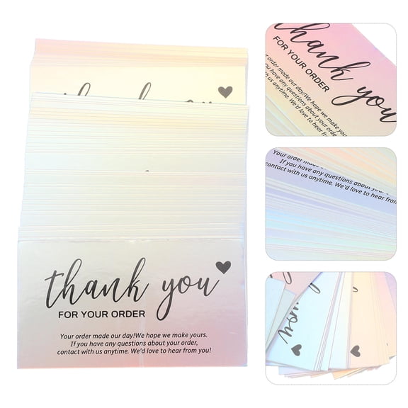 HOOWIFFY 50pcs Thank You Cards Assorted Color Business Communication Small Business Use Customer Appreciation