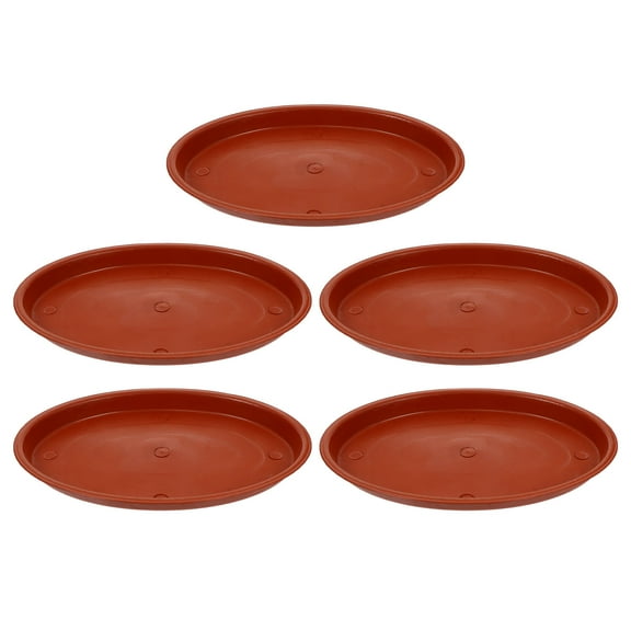 HOOWIFFY Red Plastic Flowerpot Water Tray Oval for Home Gardening 5Pcs